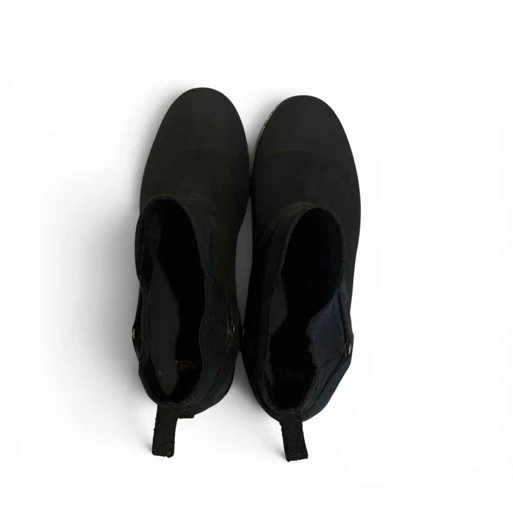 Teva De La Vina Dos Chelsea Boots Black Waterproof Leather Women's 10 Boots